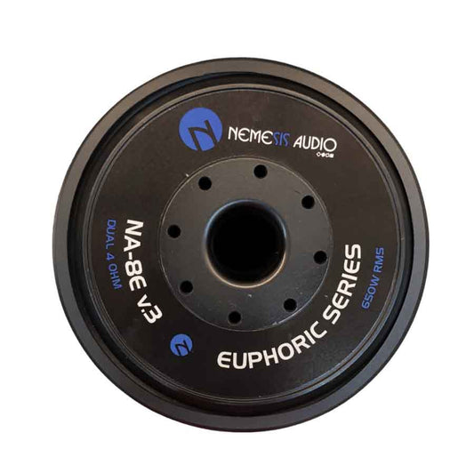 Nemesis Audio NA-8E V.3 D4 8" 650W RMS Dual 4-Ohm Voice Coil DVC Car Subwoofer