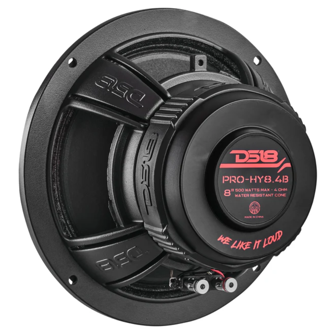 DS18 PRO-HY8.4B 8" 500W Max Coaxial Hybrid Mid-Range Speaker w/ Built-in Driver