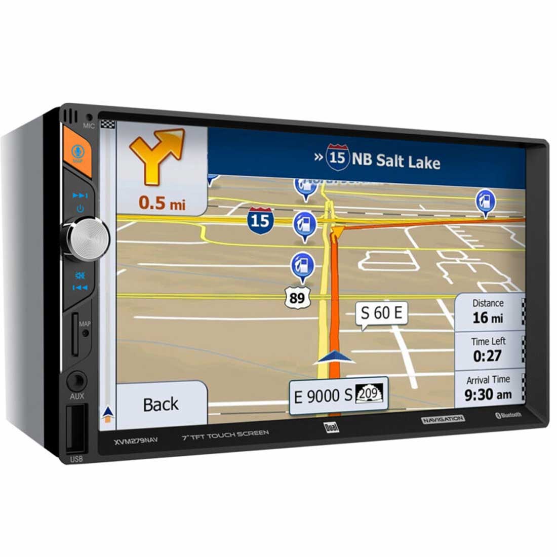 Dual Electronics XVM279NAV 2-DIN 7" Digital Multimedia Receiver w/ Navigation