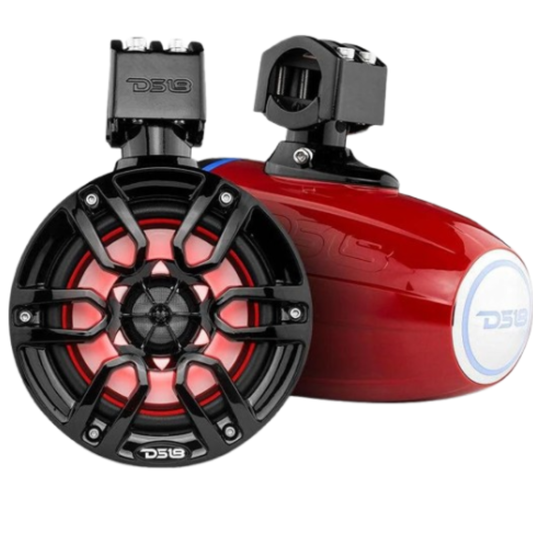 DS18 NXL-X6TP/RD 6.5" 300W Max 4-Ohm Marine Powersports RGB Tower Speakers (RED)