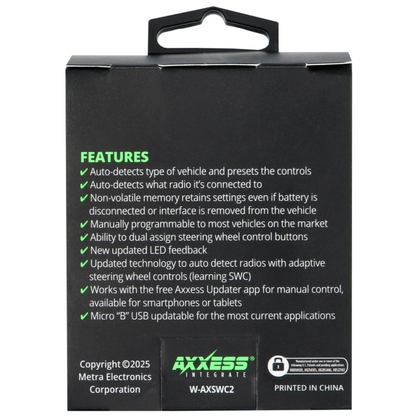 Axxess AXSWC-2 Universal Steering Wheel Control Data Interface & Wiring Harness