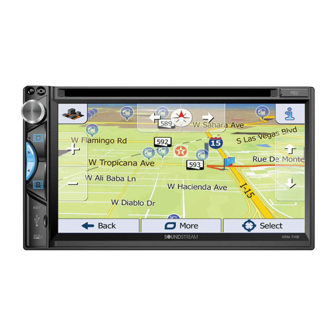 Soundstream VRN-7HB 2-DIN 7" Touchscreen CD/DVD/Bluetooth Navigation Receiver