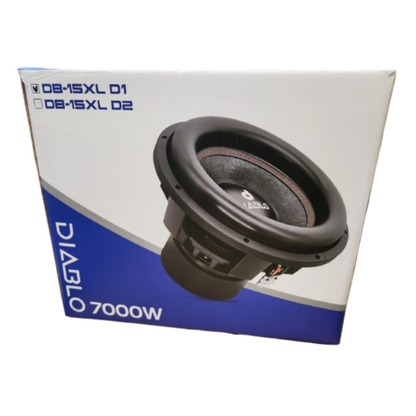 Diablo DB-15XL D1 15" 7000W Peak Dual 1-Ohm Voice Coil DVC Car Audio Subwoofer
