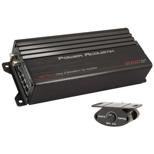 Power Acoustik MICRO1-3000D 1-CH Monoblock 3000W Max Class-D Compact Amplifier
