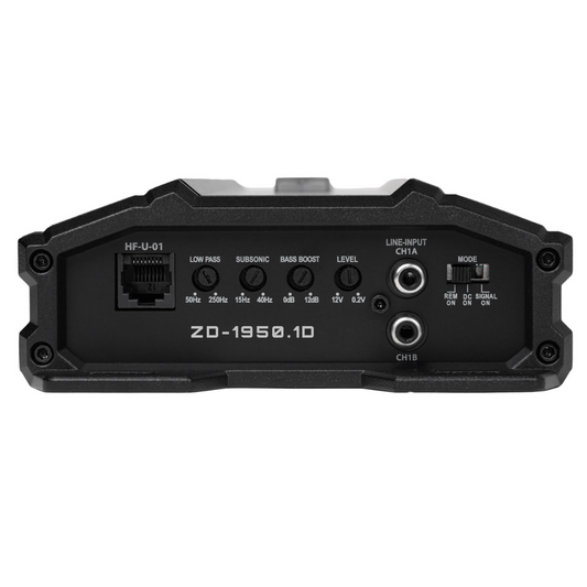 Hifonics ZD-1950.1D 1-CH Monoblock 1950W Max Class-D Car Audio Compact Amplifier