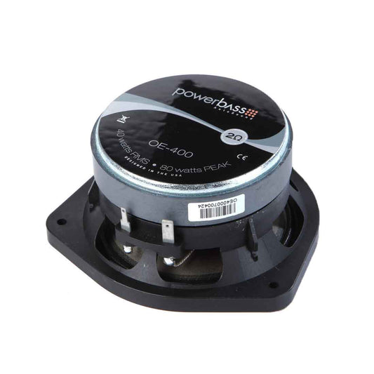 PowerBass OE-400 4" 80W Max 2-Ohm OEM Replacement Car Audio Mid-Range Speakers