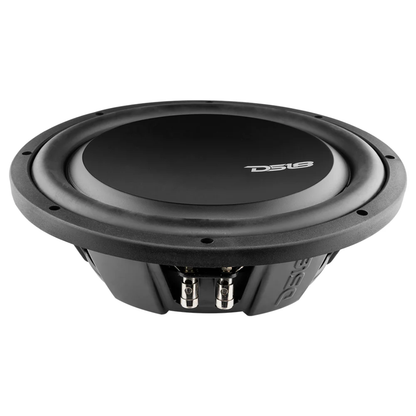 DS18 PSW12.4D 12" 1200W Max Dual 4-Ohm Water-Resistant Shallow Mount Subwoofer