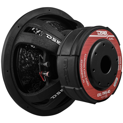 DS18 EXL-TR15.4D 15" 5000W Max 4-Ohm DVC Reinforced Cone Triple Stack Subwoofer
