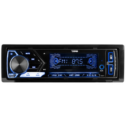 DS18 SDX1 1-DIN In-Dash Mechless Digital Media Bluetooth Receiver w/ Dual USB