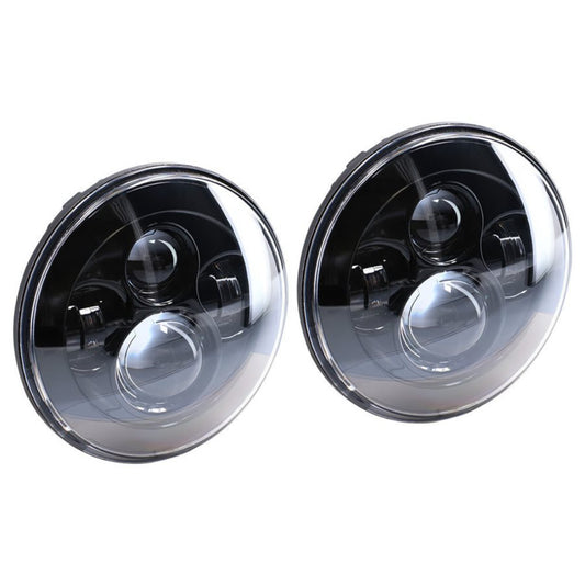 HEISE JP-701B Headlights with Black Face - 7 Inch, 9 LED