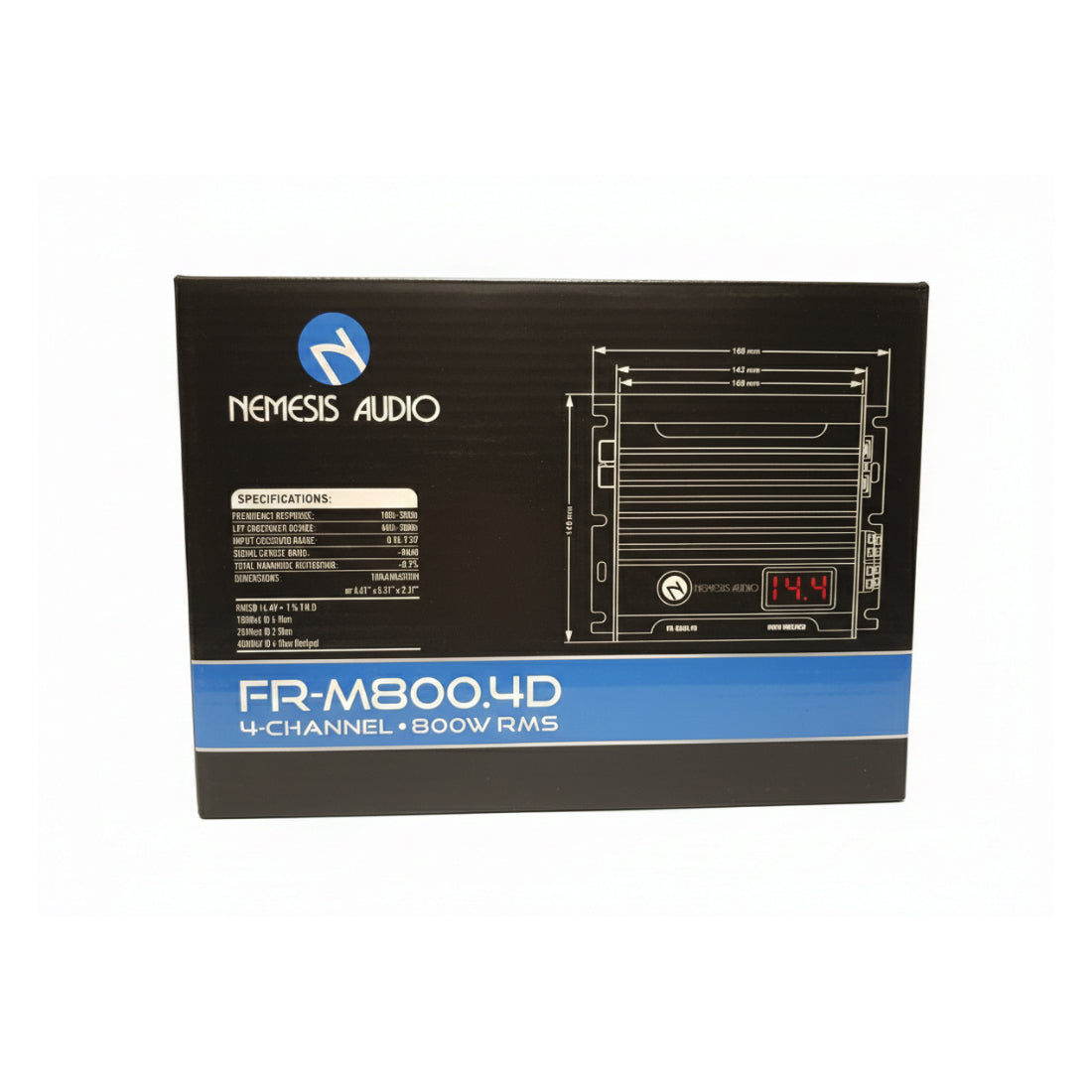 Nemesis Audio FR-M800.4D 4-Channel 800W RMS Class-D Car Compact Amplifier
