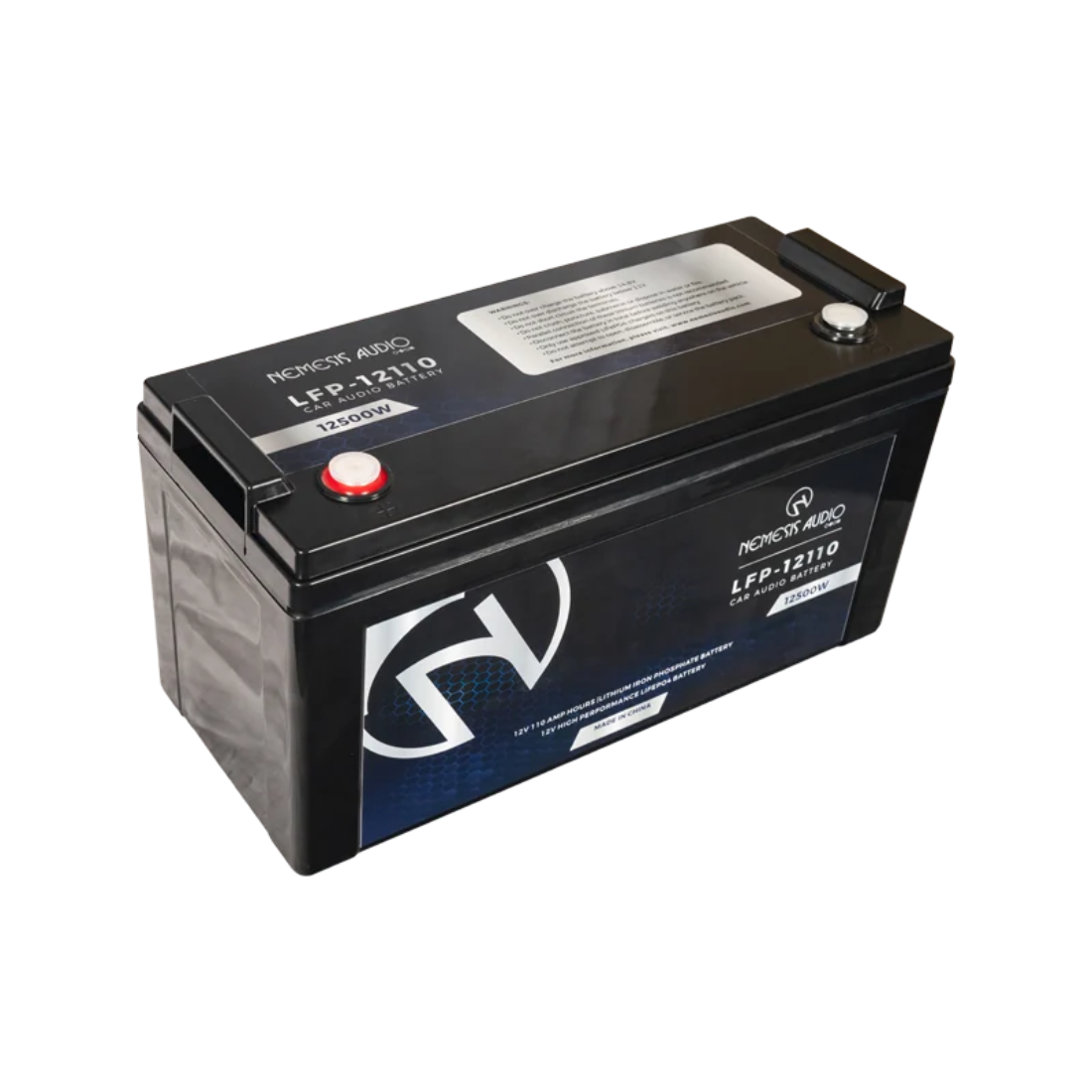 Nemesis Audio LFP-12110 12V 110Ah LiFePO4 Car Audio Battery 12500W System Rating
