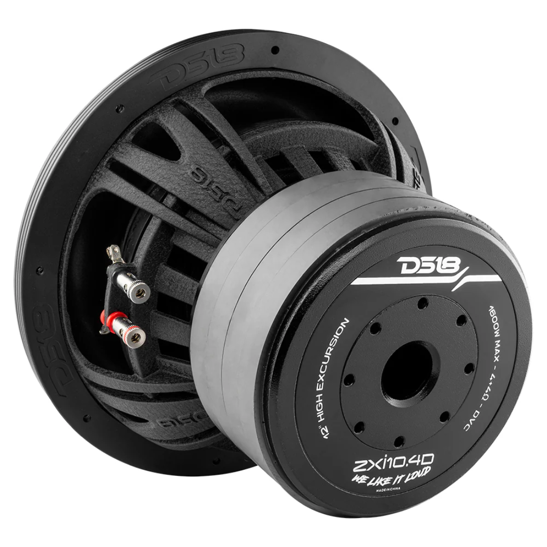 DS18 ZXI10.4D 10" 1600W Max Dual 4-Ohm DVC Quad Stacked Car Audio Subwoofer