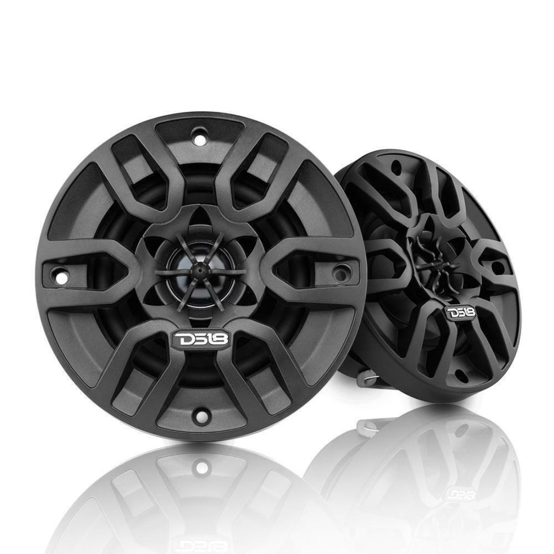 DS18 MP4/BK 4" 150W Max 2-Way 4-Ohms Marine Audio Speakers Pair (Black)
