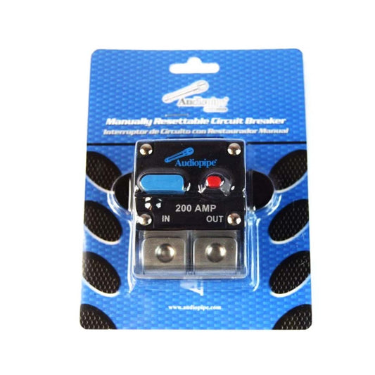 Audiopipe CB-200A 200 Amp Water Resistant Manually Resettable Circuit Breaker