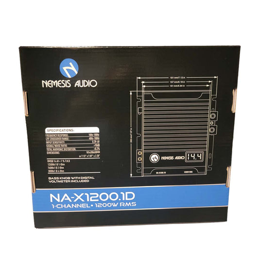Nemesis Audio NA-X1200.1D Monoblock 12000W RMS Class-D Amplifier w/ Bass Knob