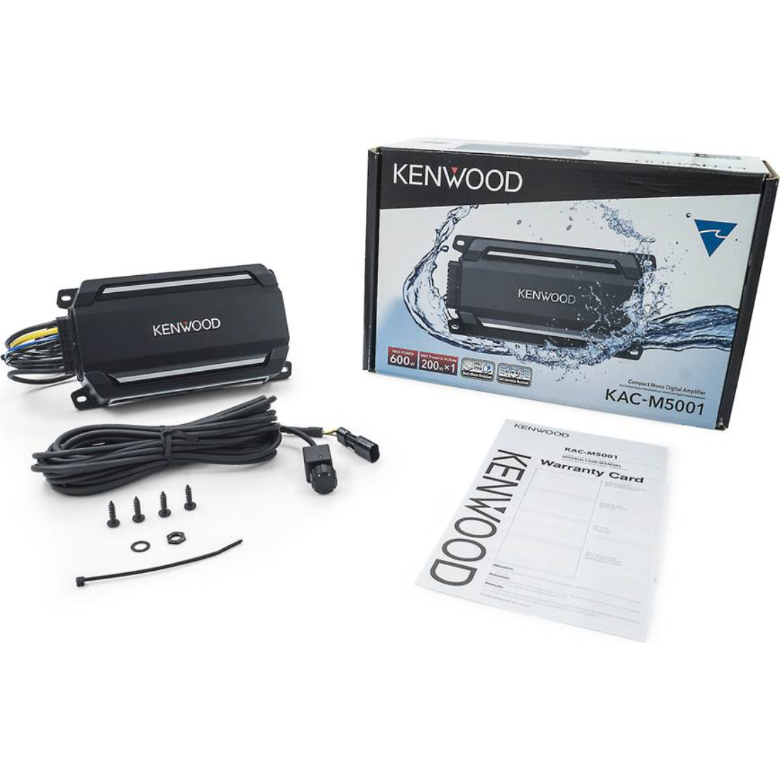 Kenwood KAC-M5001 Monoblock 600W Max Class-D IP67/IP66 Marine Compact Amplifier
