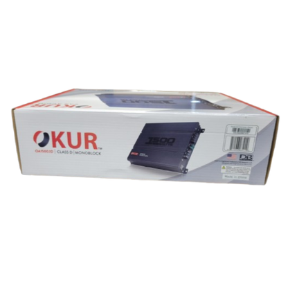 OKUR OA1500.1D 1-CH Monoblock 1 x 1500 Watt @ 1Ω Class-D Car Audio Amplifier