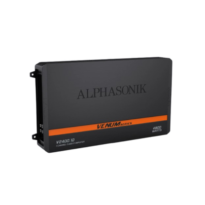 Alphasonik V2400.1D 1-CH Monoblock 4800W Class-D Amplifier w/ Remote Bass Knob
