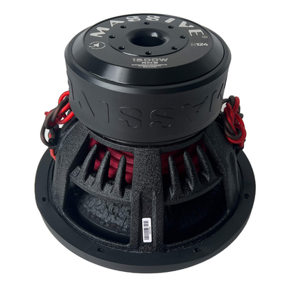 Massive Audio H124 12" 3000W Peak Dual 3" 4-Ohm Voice Coil DVC Car Subwoofer