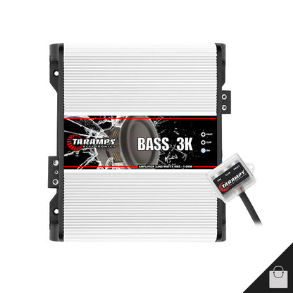 Taramps BASS 3K 3000W RMS 1-Channel 1-Ohm Class-D Stereo Car Audio Amplifier