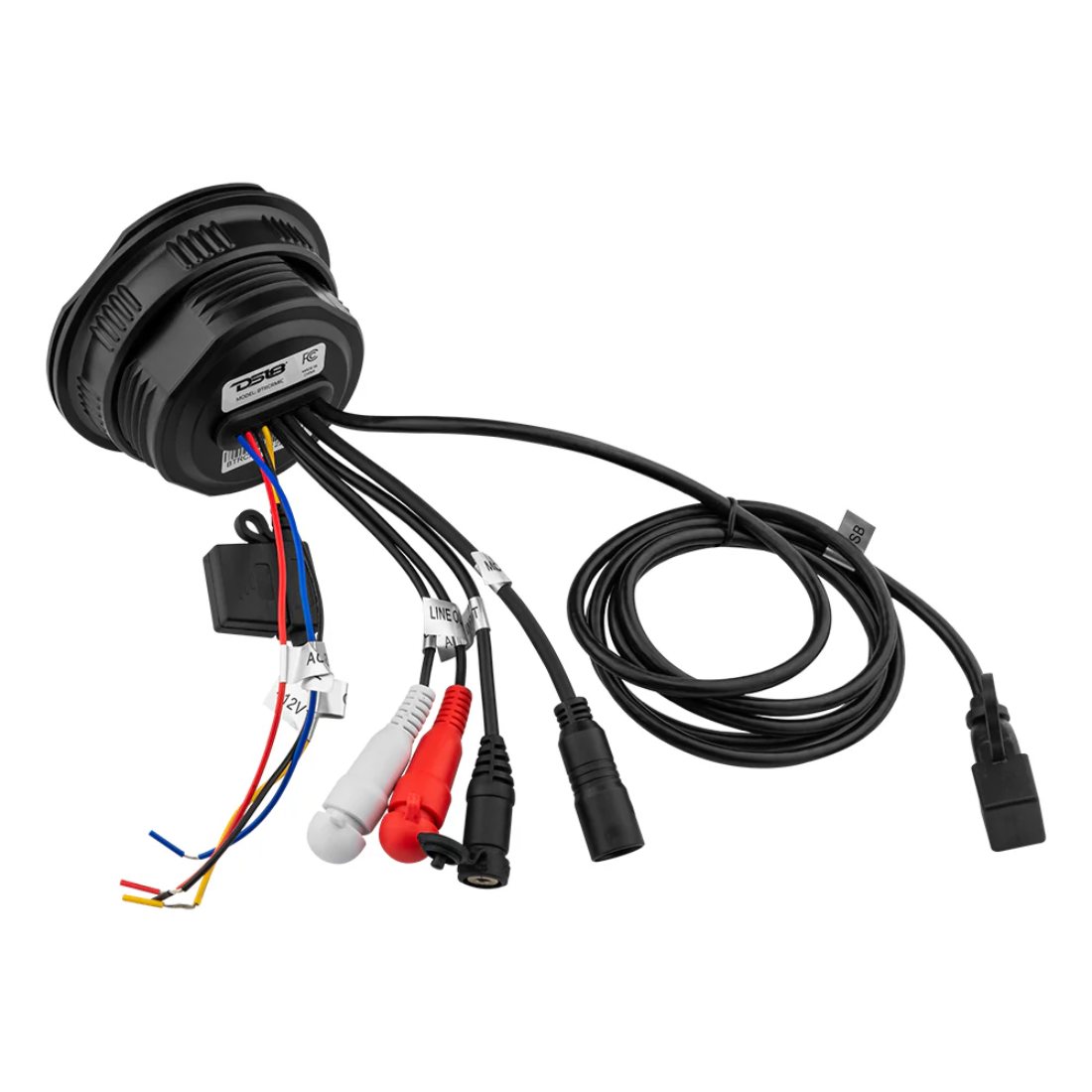 DS18 BTRCRMIC Marine Powersports Waterproof Bluetooth Receiver w/ Controls & Mic