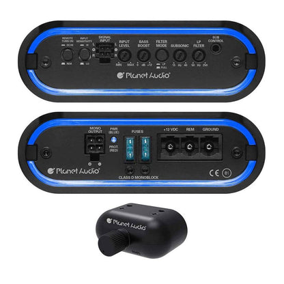 Planet Audio MB1200.1D 1200 Watts Max 1 Ohm Stable Mini Bang Monoblock MOSFET Car Audio Amplifier