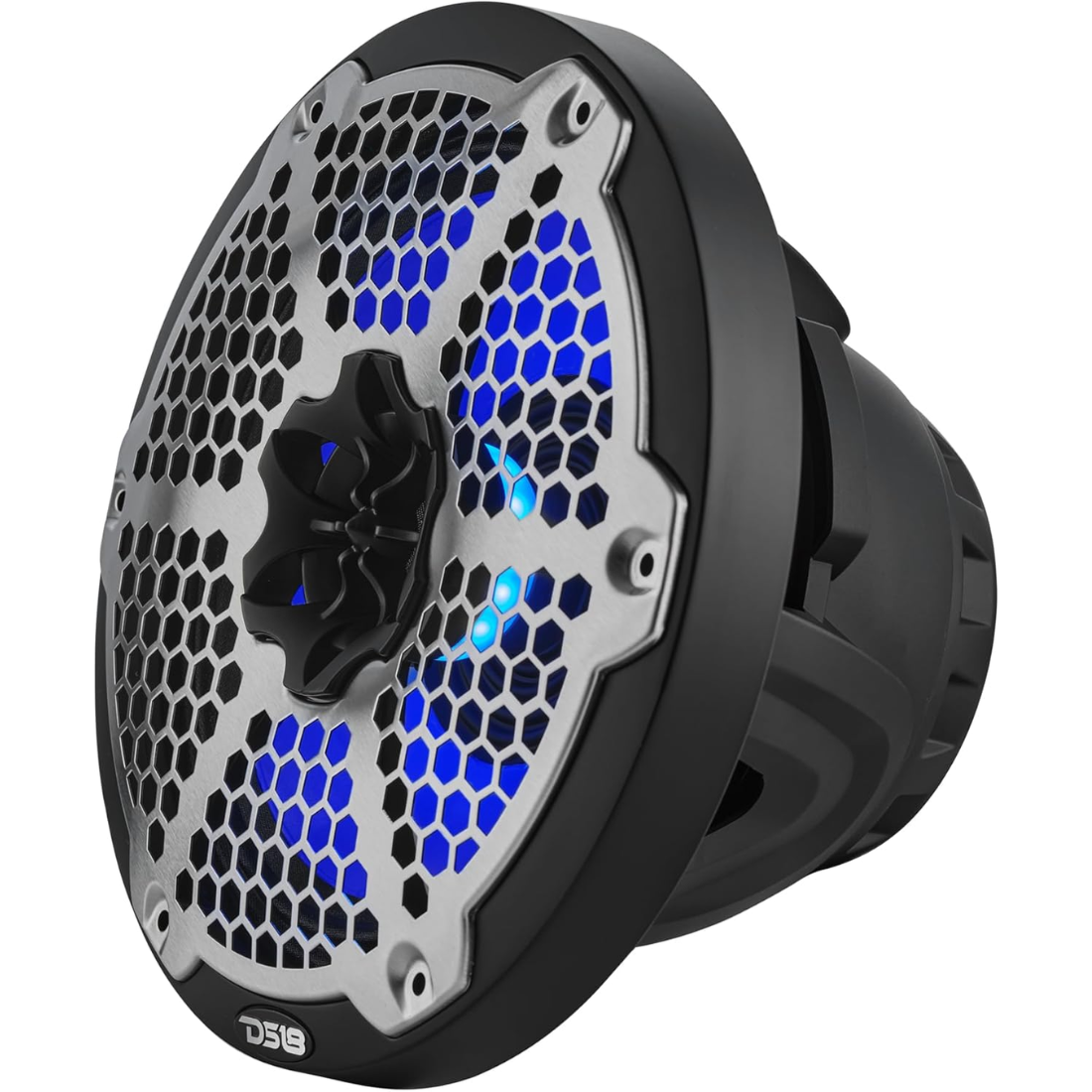DS18 NXL-8MD/BK 8" 2-Way 700W Max 4-Ohm Hybrid Marine Speakers w/ RGB (Black)