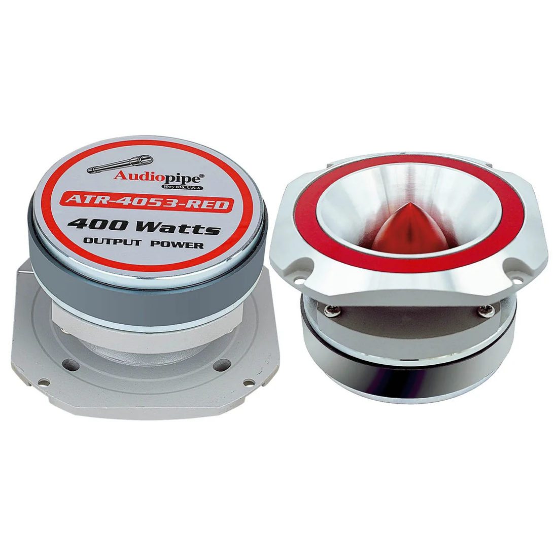 Audiopipe ATR-4053-RED 400W Peak 4-8 Ohms 1.5" Kapton Voice Coil Super Tweeter