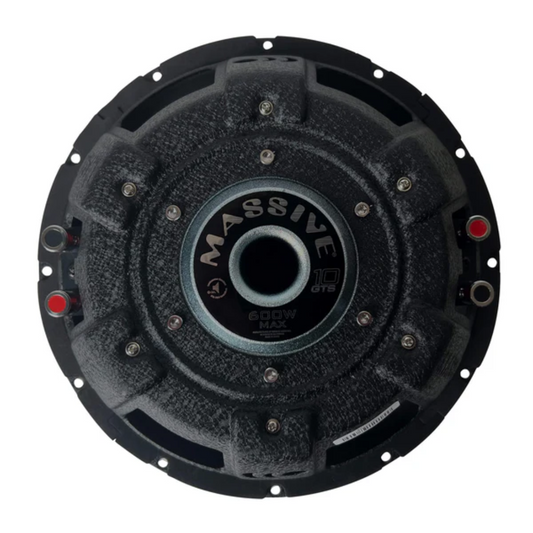Massive Audio GTS10 10" 600W Peak Dual 4-Ohm Voice Coil Shallow Mount Subwoofer