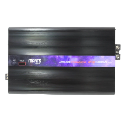 Marts Digital MXB 8000 1-Ohm Monoblock 8000W RMS Class-D Amplifier w/ Bass Knob