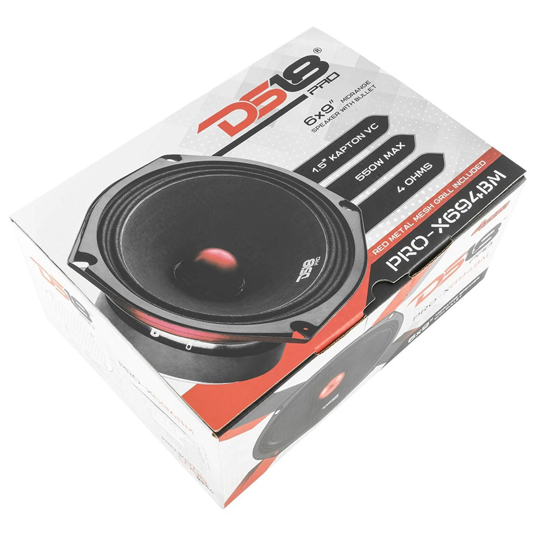 DS18 PRO-X694BM 550 Watts Max 4 Ohms 6x9" w/ Bullet Midrange Car Loudspeaker