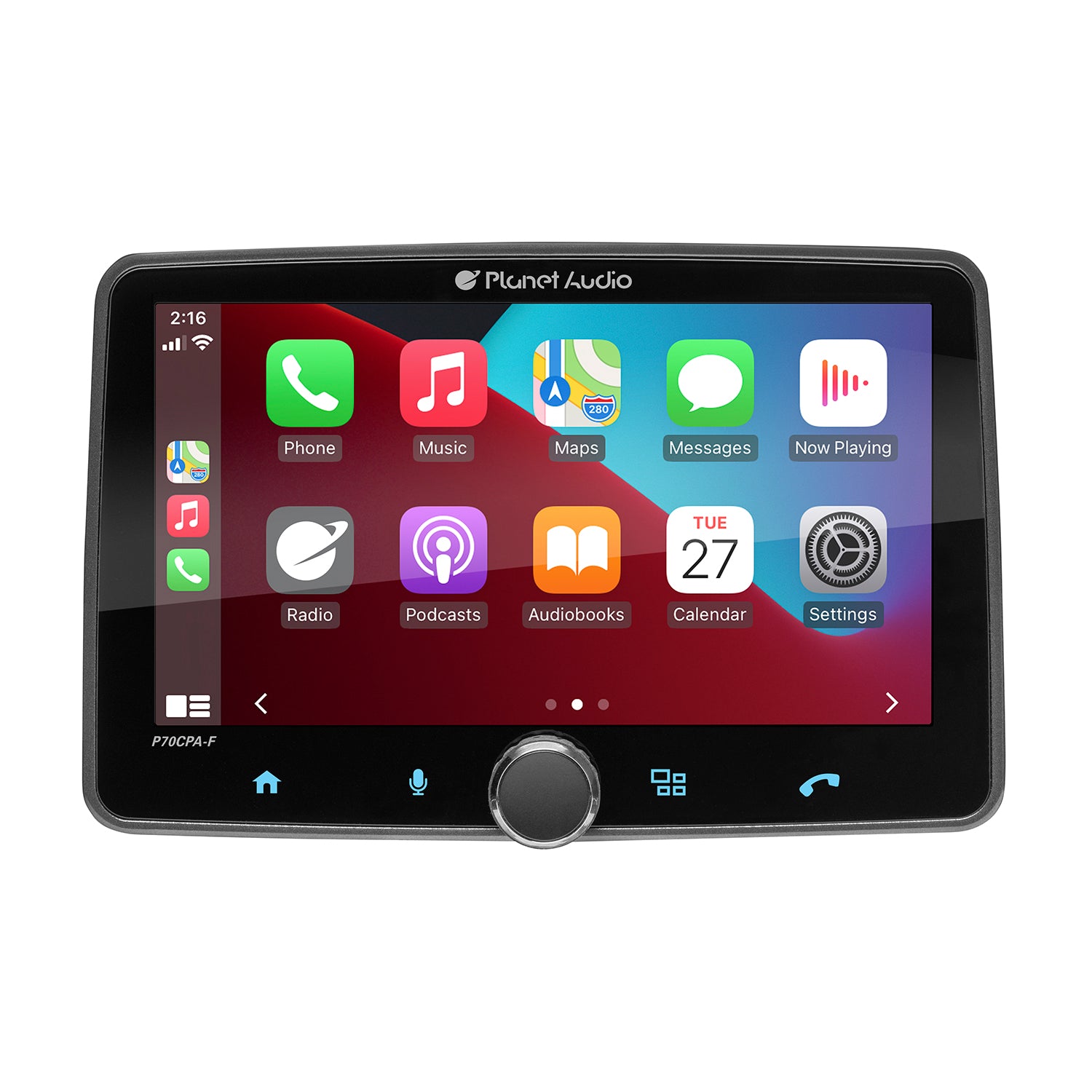 Planet Audio P70CPA-F 1-DIN Mechless Digital Multimedia 7" Touchscreen Receiver