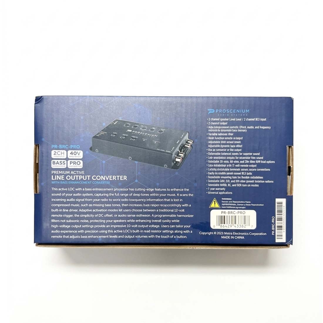 Proscenium PR-BRC-PRO 2-CH Line Output Converter w/ Bass Enhancement Processor