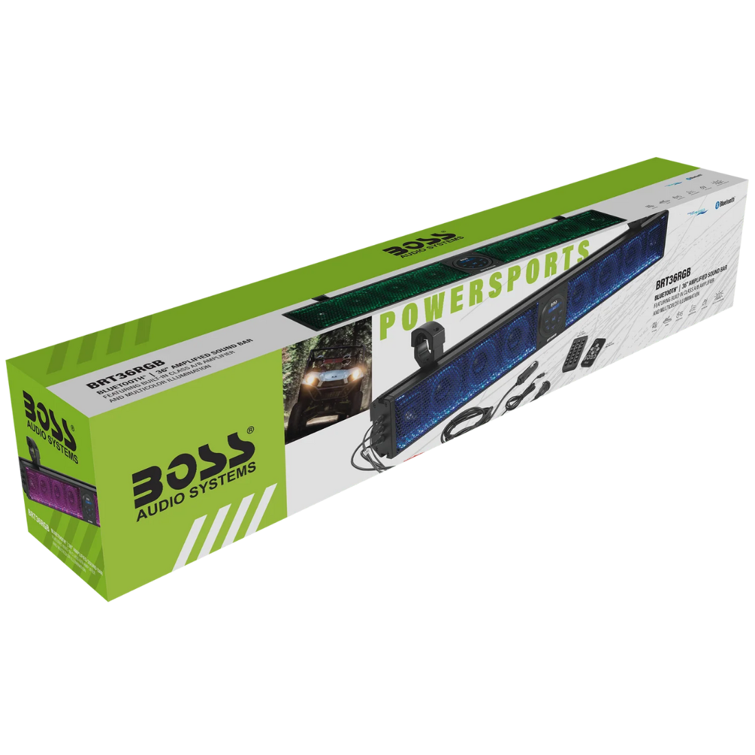Boss Audio BRT36RGB 36" Bluetooth Amplified ATV UTV Sound Bar Speaker System