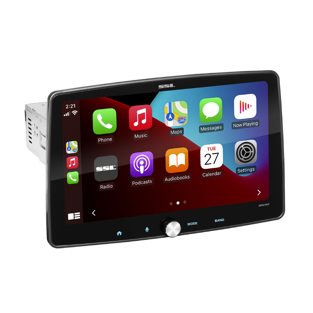 Sound Storm Laboratories SDML9ACP Single-DIN, Apple CarPlay & Android Auto, MECH-LESS Multimedia Player (no CD/DVD) 9" Touchscreen Bluetooth