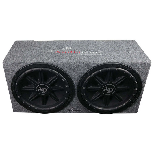 Audiopipe APSB-12212PX Dual 12″ Compact Sealed Subwoofer Box 2400 Watts Max