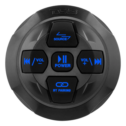 DS18 BTRCRMIC Marine Powersports Waterproof Bluetooth Receiver w/ Controls & Mic