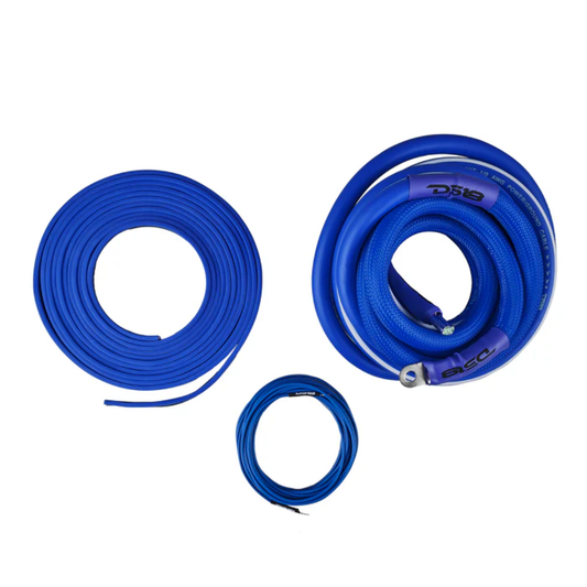 DS18 AKIT0.BL 0-Gauge Amplifier Installation Wiring Kit Up to 3500W RMS (BLUE)