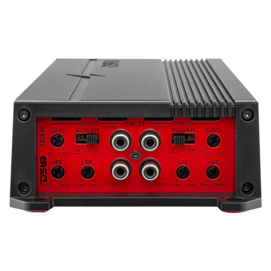 DS18 G1800.4D 1800W Max 4-Channel Class-D Stereo Full Range Car Audio Amplifier