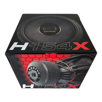Massive Audio H154X 15" 4000 Peak 3" Dual 4-Ohm Voice Coil DVC Mega Subwoofer