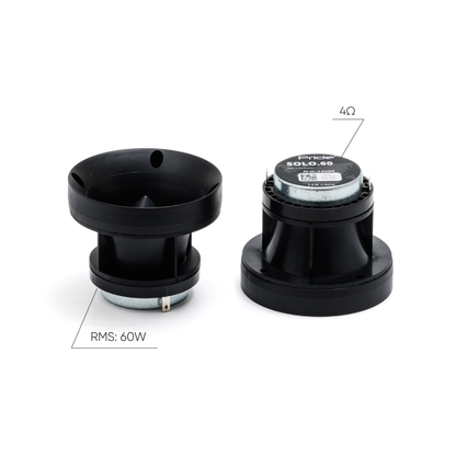 PRIDE SOLO 60 3.2" 60 Watts RMS 4-Ohm Neodymium Car Audio Horn Tweeters (Pair)