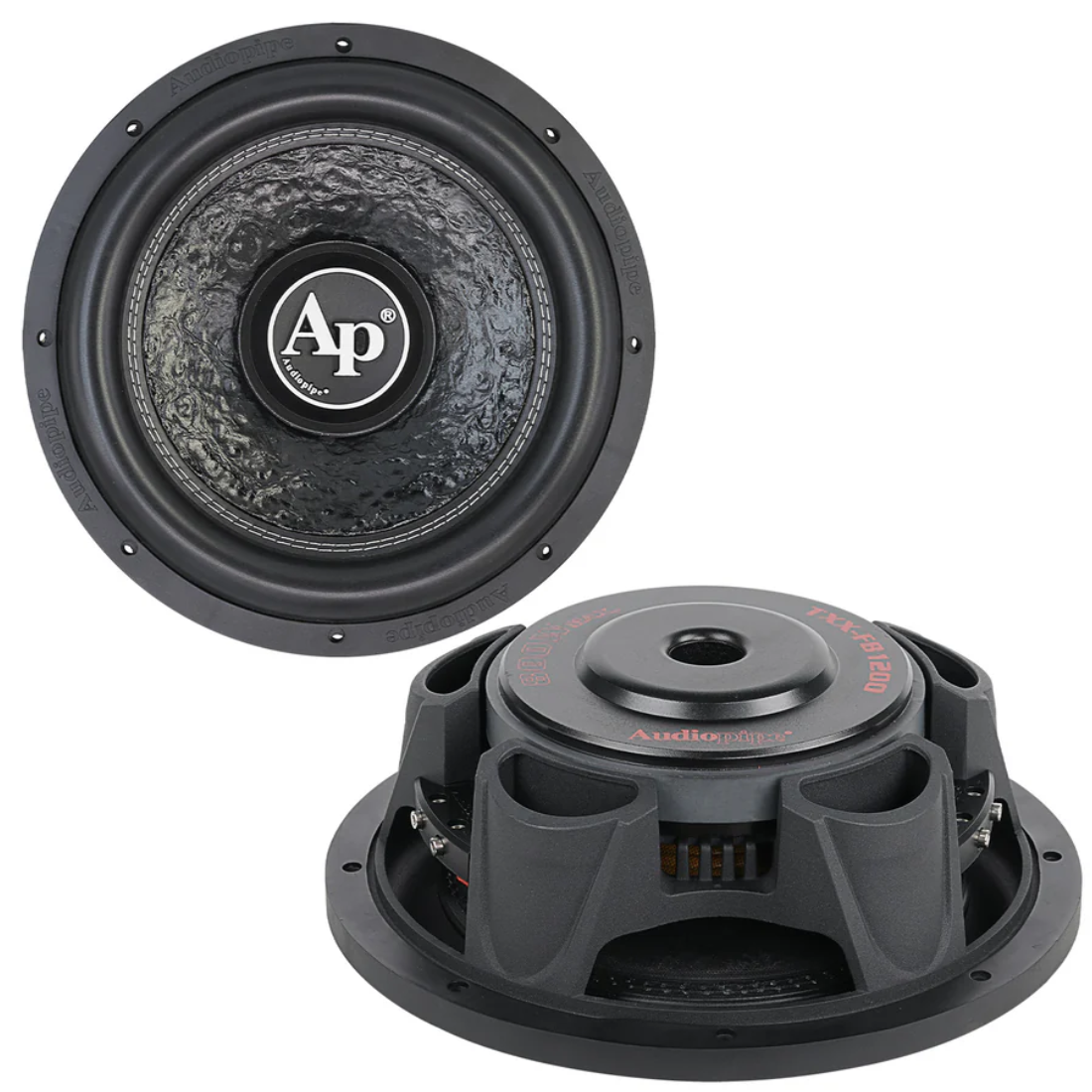 Audiopipe TXX-FB1200 12" 800W Max Dual 4-Ohm Voice Coil Shallow Mount Subwoofer