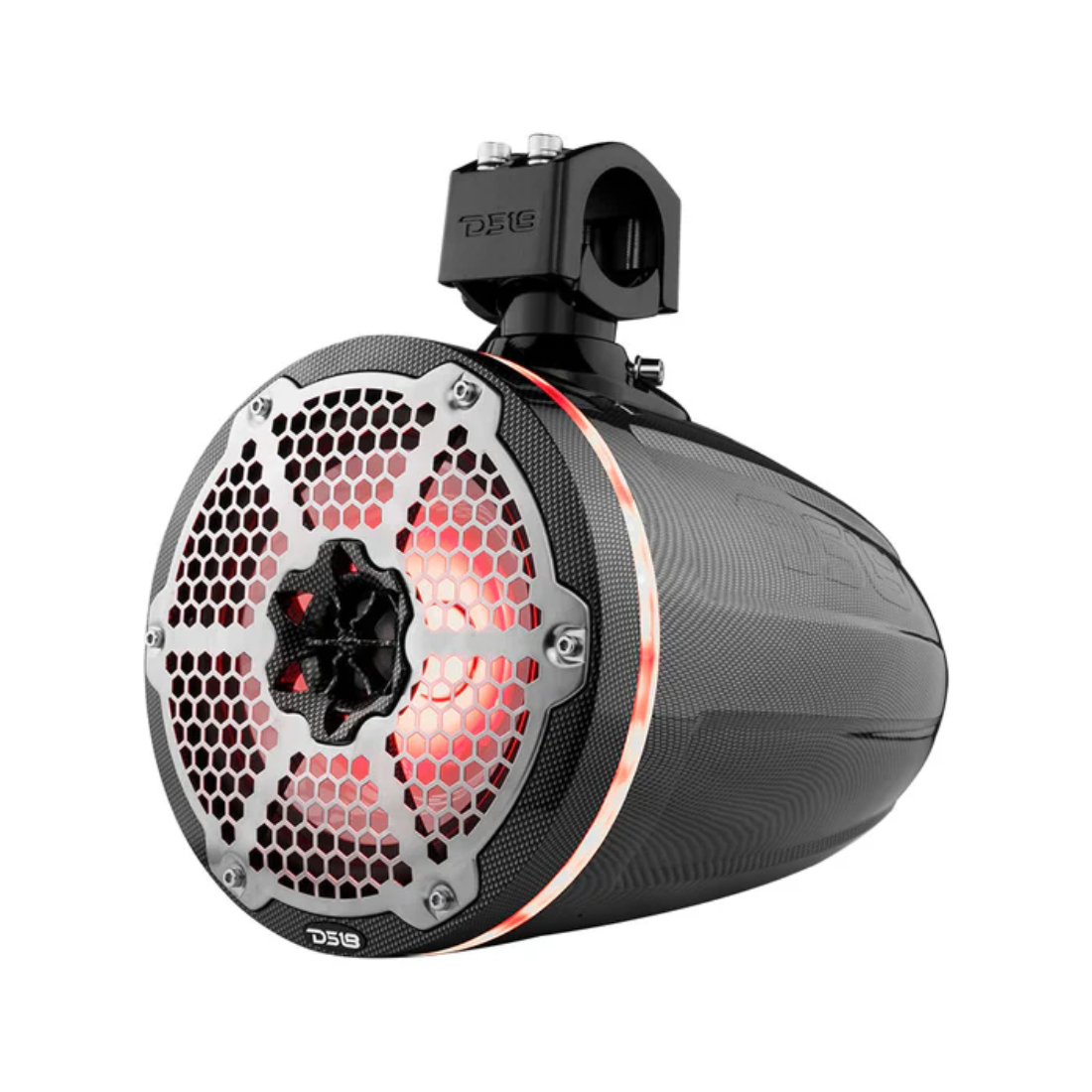DS18 CF-X8TP 8" 375W Max Marine & Powersports Tower Speakers w/ RGB LED Lights