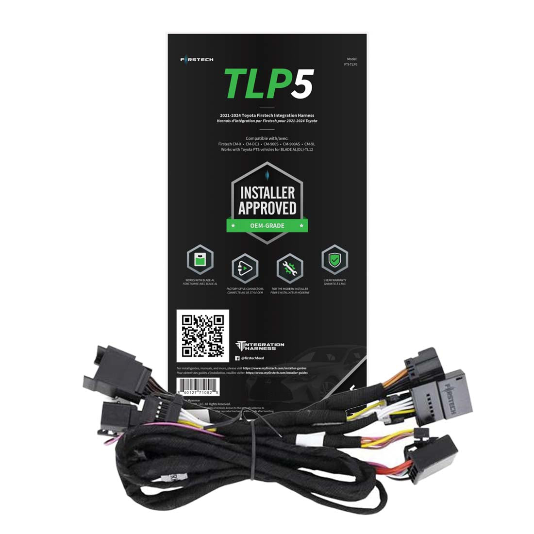 Firstech FTI-TLP5 FTI T-Harness for 2021-24 Toyota PTS w/ Blade AL(DL)-TL12
