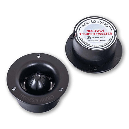 Nemesis Audio NEO-TW14 1-Inch 400W Peak 4-Ohm Neodymium Super Tweeters (Pair)