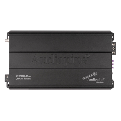 Audiopipe APLX-1300.1 Monoblock 1300W RMS @ 2-Ohms Class-D MOSFET Car Amplifier