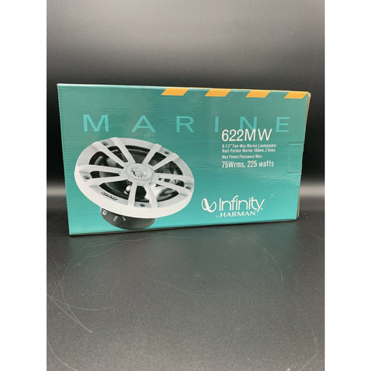 Infinity 622MW 450 Watts 6.5 inch Two-Way Water Resistant Coaxial Marine Boat Car Audio Stereo Speaker