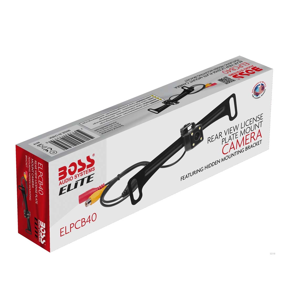 Boss Elite ELPC40B High Resolution License Plate Mount Rear-View Color Camera
