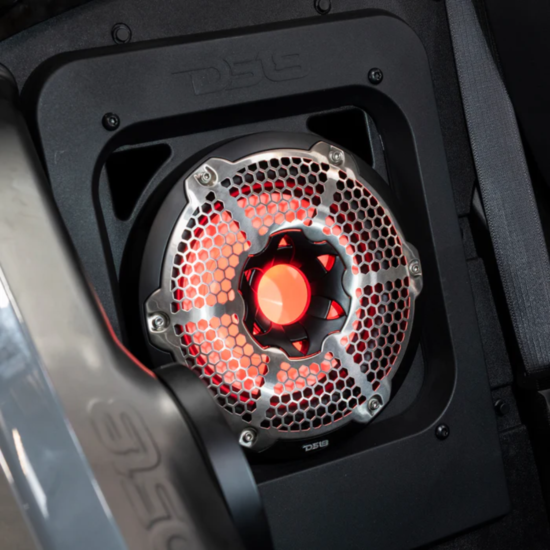 DS18 SLG-RSUB10LD 10" Loaded Rear Sub Enclosure for Polaris Slingshot 2015-Up